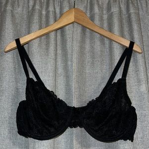 NWOT Apt. 9 Black Lace Sheer Bra with Underwire Size 38C